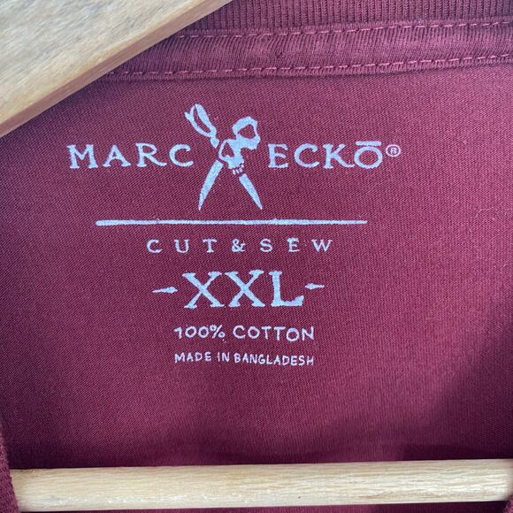 Marc Echo Top Men’s XXL Maroon Vintage Y2k 90s Dragon Streetwear Graphic - Picture 3 of 8